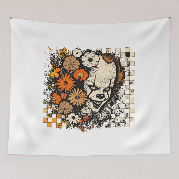 Item preview, Penny-wise The Dancing Clown Retro Floral Checkerboard designed and sold by Derekquie.