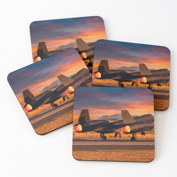 Item preview, SR-71 Blackbird Afterburner Desert Takeoff Illustration designed and sold by Airpower Art.