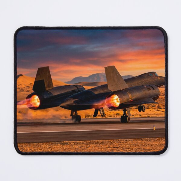 Item preview, SR-71 Blackbird Afterburner Desert Takeoff Illustration designed and sold by Airpower Art.