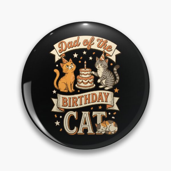 Item preview, Dad of the Birthday Cat Retro Party Celebration designed and sold by Dmo3HarkoArt.