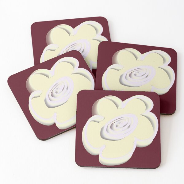 Item preview, Retro Daisy Pattern Scandi Folk - Espresso Dark Caramel designed and sold by CaramelCo.
