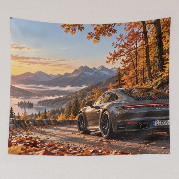 Item preview, Sports Car Mountain Road Autumn Scenic Landscape designed and sold by SayMaria.