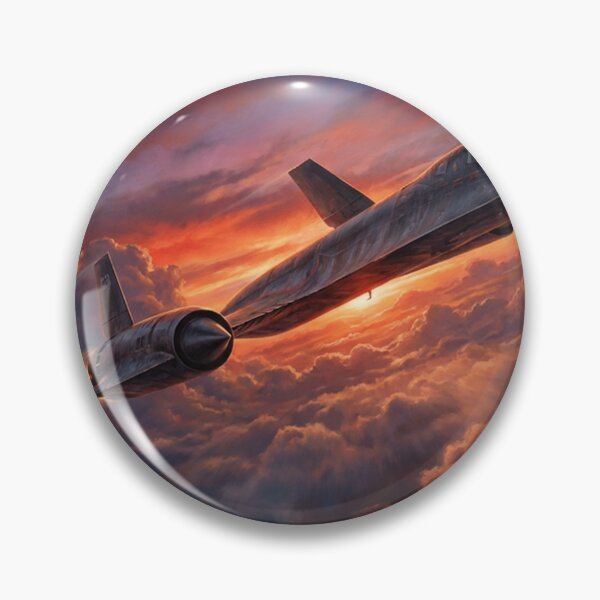 Artikelvorschau, Illustration einer SR-71 Blackbird im Sonnenuntergang entworfen und verkauft von Airpower Art.