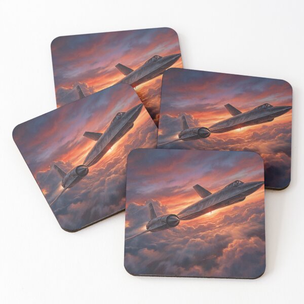 Item preview, SR-71 Blackbird Cruising Sunset Clouds Illustration designed and sold by Airpower Art.