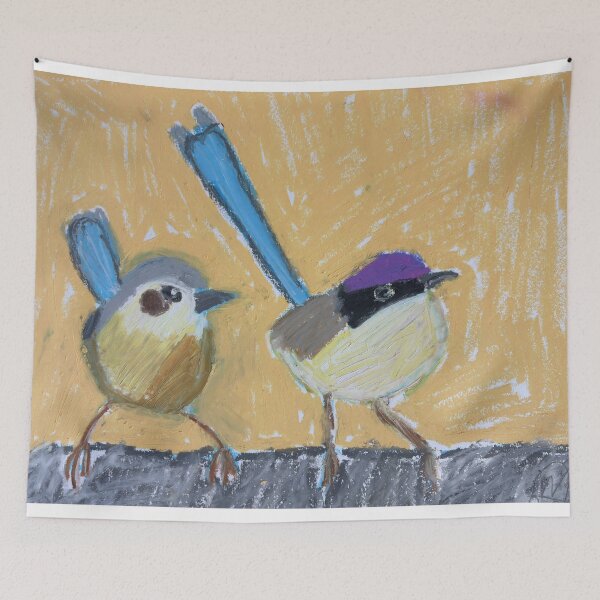 Item preview, Purple-crowned Fairywrens designed and sold by woodland-towers.