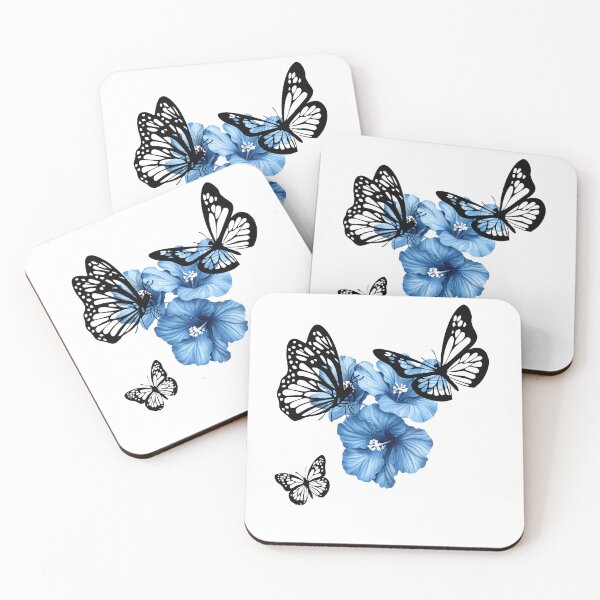 Item preview, Butterflies And Blue Flowers designed and sold by Everlumias.