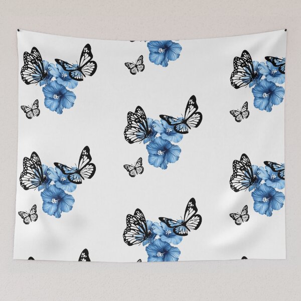Item preview, Butterflies And Blue Flowers designed and sold by Everlumias.