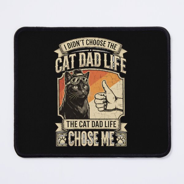 Item preview, Cat Dad Life Chose Me Cool Vintage Kitty Graphic designed and sold by Dmo3HarkoArt.