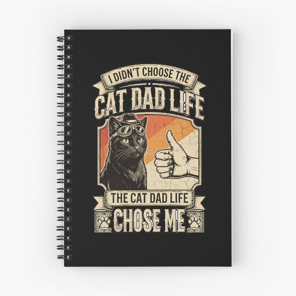 Item preview, Cat Dad Life Chose Me Cool Vintage Kitty Graphic designed and sold by Dmo3HarkoArt.