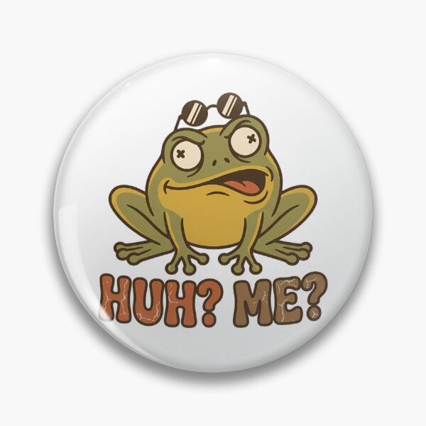 Item preview, Huh Me Funny Sarcastic Frog Retro Cartoon designed and sold by iwzzuel.