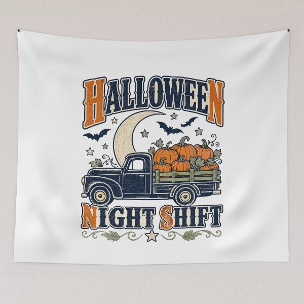 Item preview, Halloween Night Shift Vintage Pumpkin Truck designed and sold by Zenith Design.