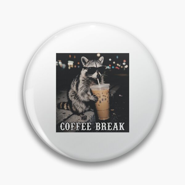 Item preview, Cool Raccoon With Iced Drink On Curb designed and sold by ISABEDOVAL.