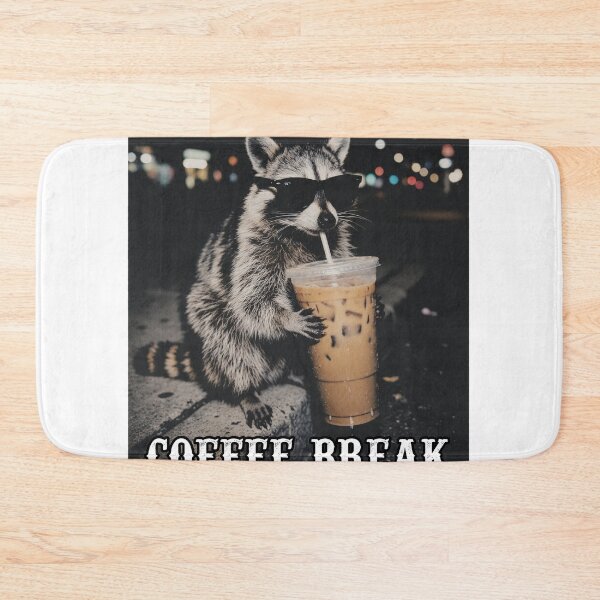 Item preview, Cool Raccoon With Iced Drink On Curb designed and sold by ISABEDOVAL.