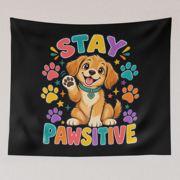 Item preview, Stay pawsitive puppy designed and sold by Side Quest Co..