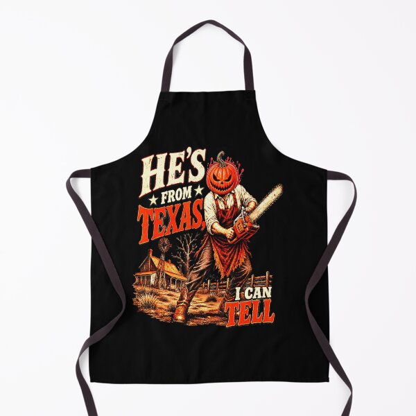 Item preview, Hes From Texas I Can Tell Chainsaw Horror Halloween designed and sold by snailslowdance.