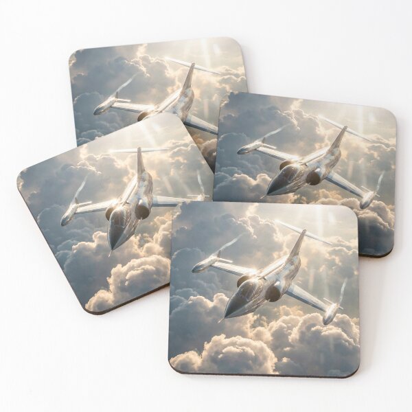 Item preview, F-104 Starfighter Sunlit Clouds Illustration designed and sold by Airpower Art.