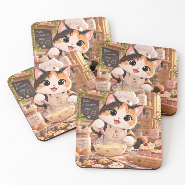 Item preview, Kitten & Baking designed and sold by BlackDotBunny.