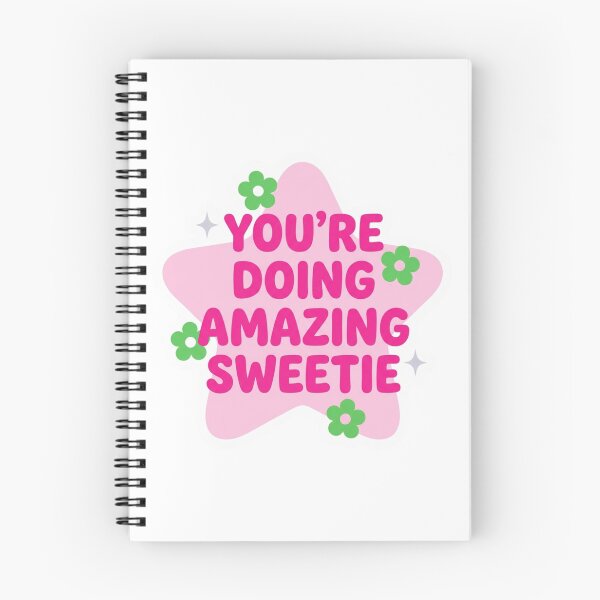 Item preview, You're Doing Amazing Sweetie Funny Pop Culture Quote Retro Star Flower Affirmation designed and sold by raedattia.