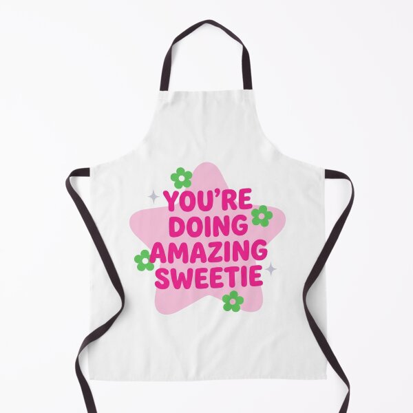 Item preview, You're Doing Amazing Sweetie Funny Pop Culture Quote Retro Star Flower Affirmation designed and sold by raedattia.