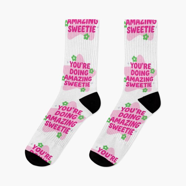 Item preview, You're Doing Amazing Sweetie Funny Pop Culture Quote Retro Star Flower Affirmation designed and sold by raedattia.