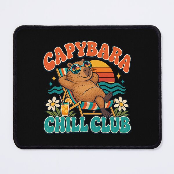Item preview, Retro Capybara Chill Club designed and sold by Side Quest Co..