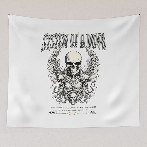 Item preview, System of a Down Skeleton Angel Gothic Art designed and sold by ISABEDOVAL.
