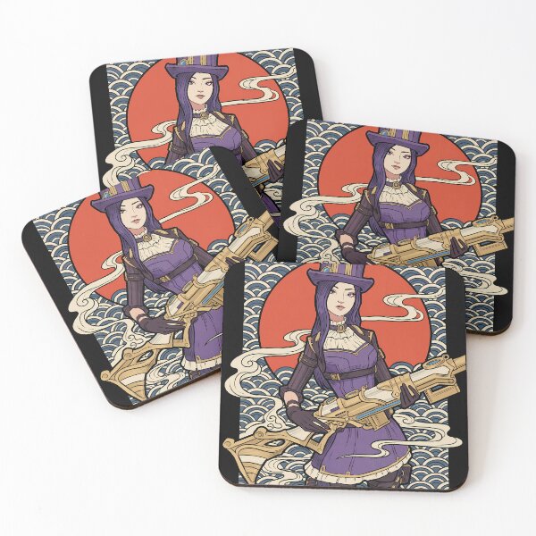Item preview, Caitlyn League of Legends Ukiyo-e Gaming Graphic Tee designed and sold by Senpaiwaves.