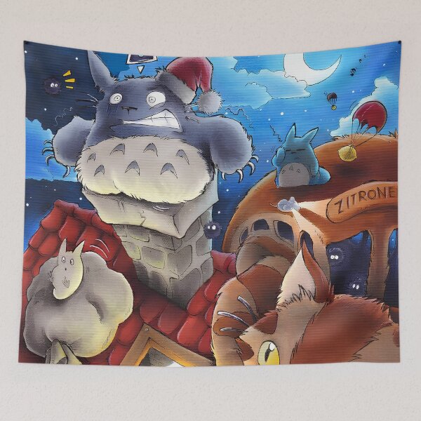 Item preview, Cute kawaii art toro santa [[thetotoros's]] go -%[ghiblis]%- roof aways  designed and sold by Amorrieart.