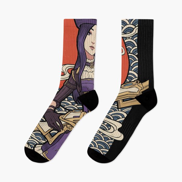 Item preview, Caitlyn League of Legends Ukiyo-e Gaming Graphic Tee designed and sold by Senpaiwaves.