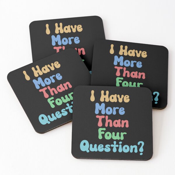 Item preview, I Have More Than Four Question Funny Passover Seder designed and sold by HeidiVintageArt.