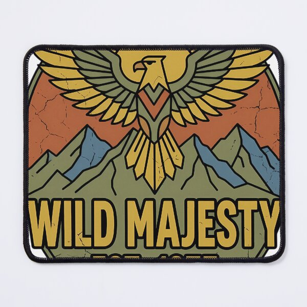 Item preview, Wild Majesty Retro Eagle Mountain Vintage Design designed and sold by iwzzuel.