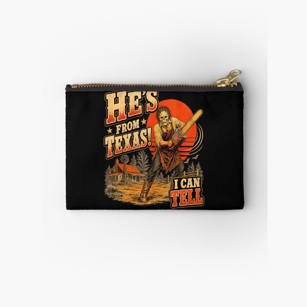 Item preview, He'S From Texas I Can Tell Chainsaw Horror Halloween designed and sold by snailslowdance.