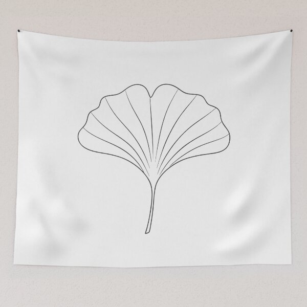 Item preview, Ginkgo Leaf Minimalist 2 Line Art Gift designed and sold by OneLine Studio.