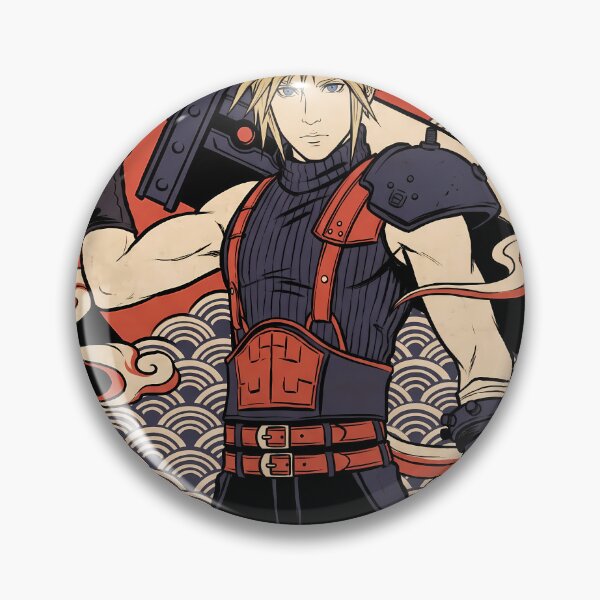 Item preview, Cloud Strife Final Fantasy VII Ukiyo-e Anime Gaming Streetwear Tee designed and sold by Senpaiwaves.