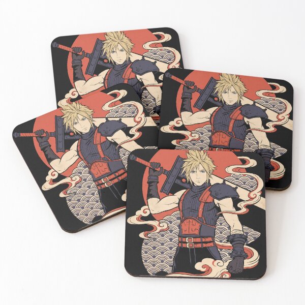 Item preview, Cloud Strife Final Fantasy VII Ukiyo-e Anime Gaming Streetwear Tee designed and sold by Senpaiwaves.