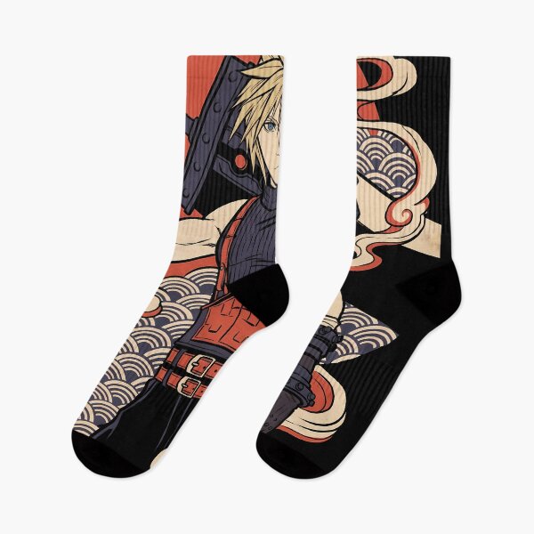Item preview, Cloud Strife Final Fantasy VII Ukiyo-e Anime Gaming Streetwear Tee designed and sold by Senpaiwaves.
