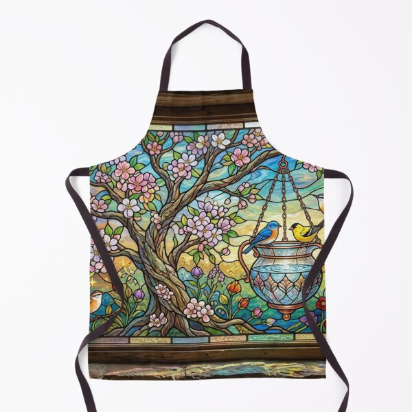 Item preview, Spring scene in an artfully designed stained-glass window designed and sold by Sigtrix.