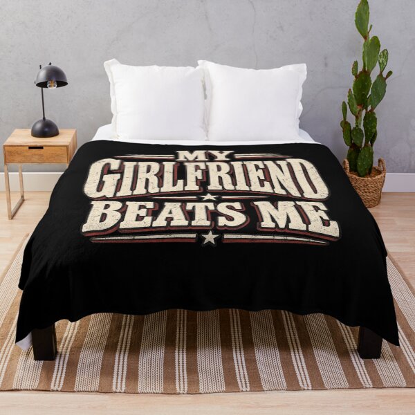 Item preview, My Girlfriend Beats Me Funny Sarcastic Retro Relationship Humor Design designed and sold by lionSutuShop.