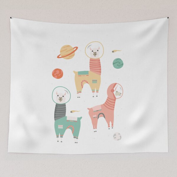 Item preview, Astronaut Llamas In Space designed and sold by vuosograssev.