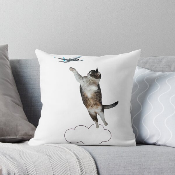 Item preview, Giant Cat Attacking Airplane Funny Meme designed and sold by CalmiSpace.