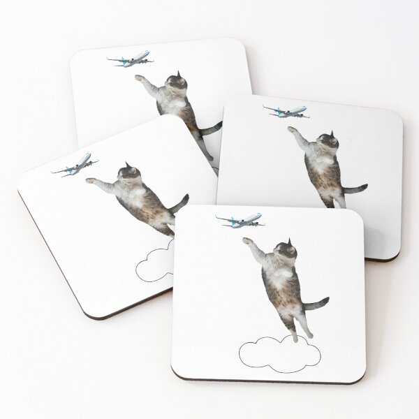 Item preview, Giant Cat Attacking Airplane Funny Meme designed and sold by CalmiSpace.