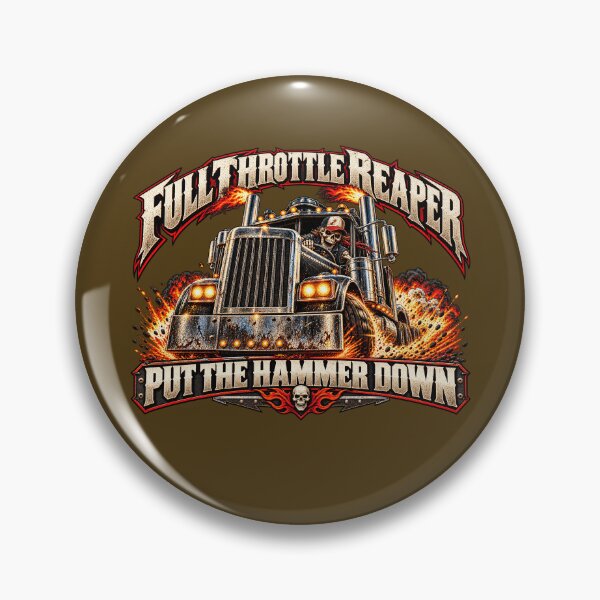 Item preview, Full Throttle Reaper - Skeleton Trucker Art - Put The Hammer Down designed and sold by NomadForge.