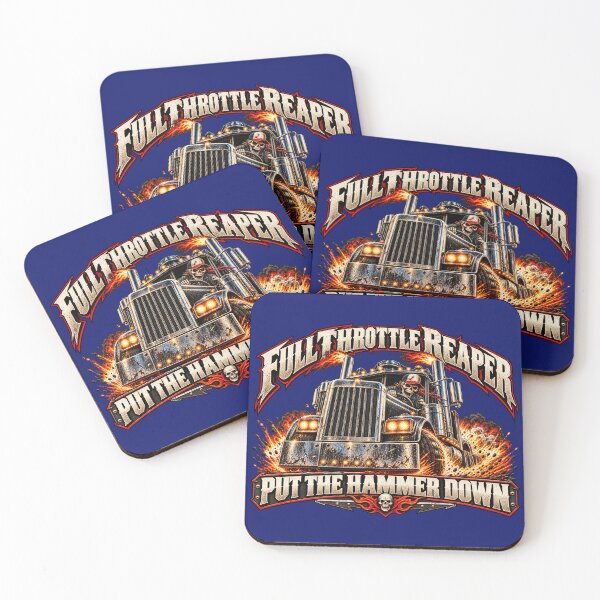 Item preview, Full Throttle Reaper - Skeleton Trucker Art - Put The Hammer Down designed and sold by NomadForge.