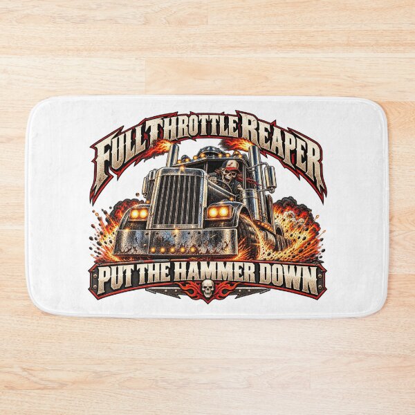 Item preview, Full Throttle Reaper - Skeleton Trucker Art - Put The Hammer Down designed and sold by NomadForge.