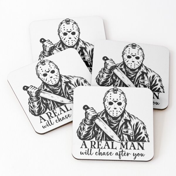 Item preview, Jason-Voorhees A Real Man Will Chase After You Funny Horror designed and sold by DYALEEZ-XCR.