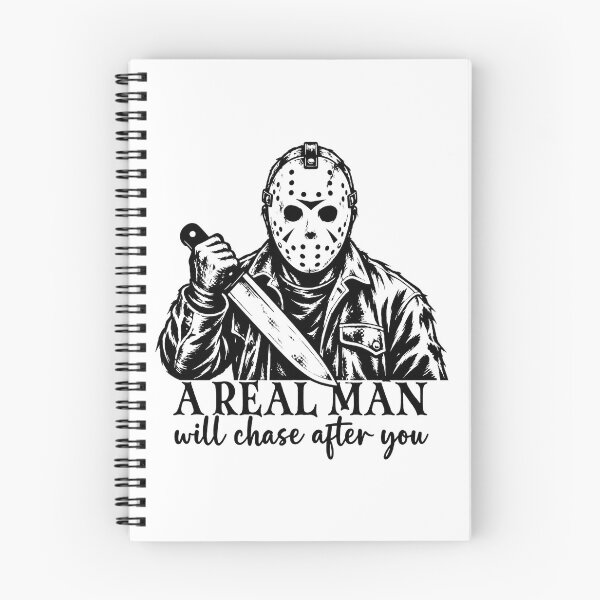 Item preview, Jason-Voorhees A Real Man Will Chase After You Funny Horror designed and sold by DYALEEZ-XCR.