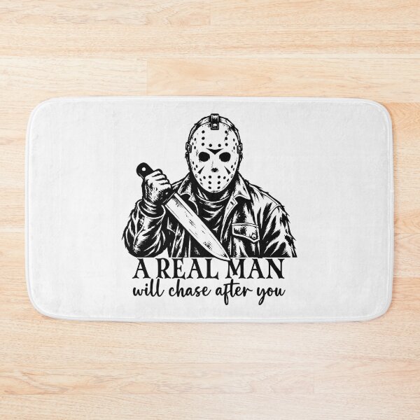 Item preview, Jason-Voorhees A Real Man Will Chase After You Funny Horror designed and sold by DYALEEZ-XCR.