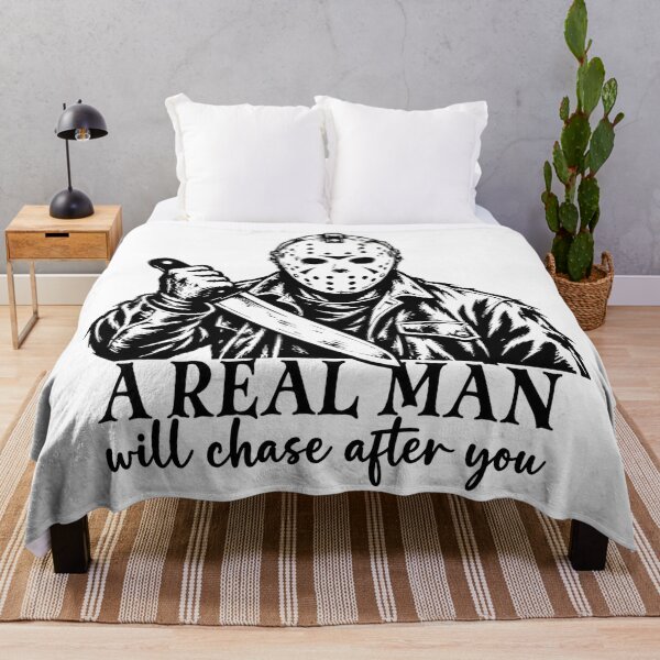 Item preview, Jason-Voorhees A Real Man Will Chase After You Funny Horror designed and sold by DYALEEZ-XCR.