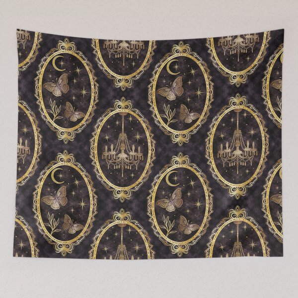 Item preview, Gold Cameo Frames With Butterflies and Chandelier designed and sold by AlliJay Designs.