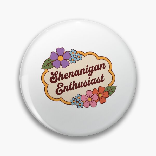 Item preview, Shenanigan Enthusiast Retro 70s Floral Sign Funny Mischief Humor Sarcastic Quote designed and sold by raedattia.